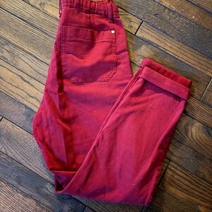 Judy Blues size 11 burgundy Joggers only worn once for 2 hours.